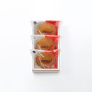 焼印どら焼３個入（黒つぶ餡２・白餡１）