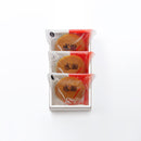 焼印どら焼３個入（黒つぶ餡２・白餡１）